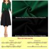imageVFSHOW Womens Patchwork Colorblock Work Business Office Elegant Zipper up Slim ALine Skater DressGreen and Black