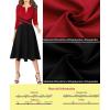 imageVFSHOW Womens Patchwork Colorblock Work Business Office Elegant Zipper up Slim ALine Skater DressRed and Black