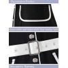 imageVFSHOW Womens Professional Work Business Casual Office Belted Elegant Lapel V Neck Buttons Fitted Pencil Sheath DressBlack and White Piping