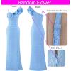 imageVFSHOW Womens Ruffle One Shoulder Strap Ruched Formal Prom Wedding Maxi Dress V Neck Elegant Split Cocktail Evening Long GownLight Blue Lace Embroidery