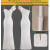 imageVFSHOW Womens Ruffle One Shoulder Strap Ruched Formal Prom Wedding Maxi Dress V Neck Elegant Split Cocktail Evening Long GownOffwhite Lace
