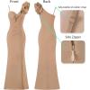 imageVFSHOW Womens Ruffle One Shoulder Strap Ruched Formal Prom Wedding Maxi Dress V Neck Elegant Split Cocktail Evening Long GownSparkly Champagne