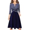 Blue Tweed and Navy