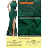 imageVFSHOW Womens Formal Sexy Halter High Slit Prom Wedding Guest Maxi Dress 2023 Illusion Sweetheart Neckline Evening Long GownGreen Floral Laceb