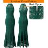 imageVFSHOW Womens Formal Sexy Halter High Slit Prom Wedding Guest Maxi Dress 2023 Illusion Sweetheart Neckline Evening Long GownGreen Floral Laceb