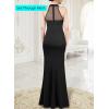 imageVFSHOW Womens Formal Sexy Halter High Slit Prom Wedding Guest Maxi Dress 2023 Illusion Sweetheart Neckline Evening Long GownSparkly Blackc