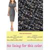 imageVFSHOW Womens Front Zipper Tie Waist Bow Belted Slim Wear to Work Business Office Bodycon Pencil DressBlack Tweed
