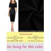imageVFSHOW Womens Front Zipper Tie Waist Bow Belted Slim Wear to Work Business Office Bodycon Pencil DressBlack and White Piping