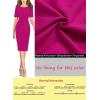imageVFSHOW Womens Front Zipper Tie Waist Bow Belted Slim Wear to Work Business Office Bodycon Pencil DressHot Pink