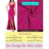 imageVFSHOW Womens Glitter Sweetheart V Neck Twist Front Backless Ruched Ruffle Slit Formal Evening Gown Maxi DressSparkly Hot Pinkb