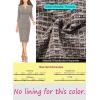 imageVFSHOW Womens Slim Zipper Up Work Business Office Party Bodycon Pencil Sheath DressBeige Tweed