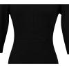 imageVFSHOW Womens Slim Zipper Up Work Business Office Party Bodycon Pencil Sheath DressBlack