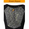imageVFSHOW Womens Slim Zipper Up Work Business Office Party Bodycon Pencil Sheath DressBlack Black and White Lace