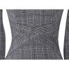 imageVFSHOW Womens Slim Zipper Up Work Business Office Party Bodycon Pencil Sheath DressBlack and White Glen Plaid