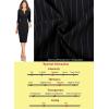 imageVFSHOW Womens Slim Zipper Up Work Business Office Party Bodycon Pencil Sheath DressBlack and White Striped
