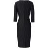 imageVFSHOW Womens Slim Zipper Up Work Business Office Party Bodycon Pencil Sheath DressBlack and White Striped