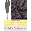 imageVFSHOW Womens Slim Zipper Up Work Business Office Party Bodycon Pencil Sheath DressHoundstooth Printchecker