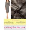 imageVFSHOW Womens Slim Zipper Up Work Business Office Party Bodycon Pencil Sheath DressKhakihoundstooth Print