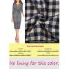 imageVFSHOW Womens Slim Zipper Up Work Business Office Party Bodycon Pencil Sheath DressNavy Bluebeige Checker