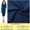 imageVFSHOW Womens Slim Zipper Up Work Business Office Party Bodycon Pencil Sheath DressPeacock Blue