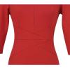 imageVFSHOW Womens Slim Zipper Up Work Business Office Party Bodycon Pencil Sheath DressRed