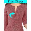 imageVFSHOW Womens Slim Zipper Up Work Business Office Party Bodycon Pencil Sheath DressRed Tweeda