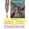 imageVFSHOW Womens Wear to Work Slim Colorblock Crisscross Waist Front Zipper Business Party Office Bodycon Pencil Sheath DressBeige Tweedblack Piping