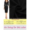 imageVFSHOW Womens Wear to Work Slim Colorblock Crisscross Waist Front Zipper Business Party Office Bodycon Pencil Sheath DressBlack