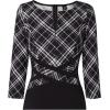 imageVFSHOW Womens Wear to Work Slim Colorblock Crisscross Waist Front Zipper Business Party Office Bodycon Pencil Sheath DressBlack and White Checkblack
