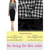 imageVFSHOW Womens Wear to Work Slim Colorblock Crisscross Waist Front Zipper Business Party Office Bodycon Pencil Sheath DressBlack and White Gingham Plaid