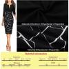 imageVFSHOW Womens Wear to Work Slim Colorblock Crisscross Waist Front Zipper Business Party Office Bodycon Pencil Sheath DressBlackblack and White Geometric