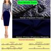 imageVFSHOW Womens Wear to Work Slim Colorblock Crisscross Waist Front Zipper Business Party Office Bodycon Pencil Sheath DressBlue Yarndyedblue