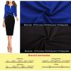 imageVFSHOW Womens Wear to Work Slim Colorblock Crisscross Waist Front Zipper Business Party Office Bodycon Pencil Sheath DressBlueblack