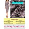 imageVFSHOW Womens Wear to Work Slim Colorblock Crisscross Waist Front Zipper Business Party Office Bodycon Pencil Sheath DressPink Tweed With Black Piping