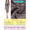 imageVFSHOW Womens Wear to Work Slim Colorblock Crisscross Waist Front Zipper Business Party Office Bodycon Pencil Sheath DressPink Tweed With Black Pipingb