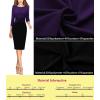 imageVFSHOW Womens Wear to Work Slim Colorblock Crisscross Waist Front Zipper Business Party Office Bodycon Pencil Sheath DressPurpleblack