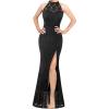 Black Floral Lace-c