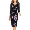 Black Multi Floral Print