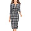 Navy Blue+beige Checker