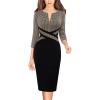 Khaki+houndstooth Print+black