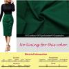 imageVFSHOW Women Elegant Ruched Ruffle Slit Work Business Party Pencil SkirtEmerald Greena