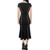 imageVFSHOW Womens Elegant Vintage Chruch Business Office Cocktail Mermaid Bodycon Midi DressBlack