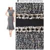 imageVFSHOW Womens Elegant Vintage Chruch Business Office Cocktail Mermaid Bodycon Midi DressBlack Tweed