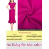 imageVFSHOW Womens Elegant Vintage Chruch Business Office Cocktail Mermaid Bodycon Midi DressHot Pink