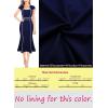 imageVFSHOW Womens Elegant Vintage Square Neck Business Office Cocktail Party Bodycon Midi Mermaid DressNavy Blue With Tweed Trim
