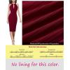 imageVFSHOW Womens Halter Neck Keyhole Cocktail Party Pleated Ruched Slim Fitted Bodycon Pencil Dress