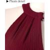imageVFSHOW Womens Halter Neck Keyhole Cocktail Party Pleated Ruched Slim Fitted Bodycon Pencil Dress