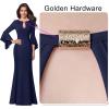 imageVFSHOW Womens Keyhole Front Bell Sleeve Formal Evening Wedding Party Maxi DressNavy Blueb