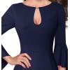 imageVFSHOW Womens Keyhole Front Bell Sleeve Formal Evening Wedding Party Maxi DressNavy Blueb