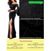 imageVFSHOW Womens Off Shoulder Bell Sleeve Formal Evening Wedding Party Maxi DressBlack Floral Lace